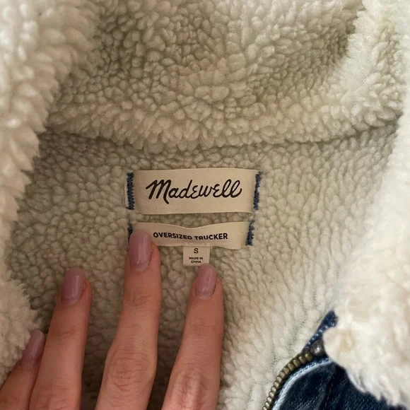 Madewell Jean Jacket with Sherpa collar - Picture 2 of 4